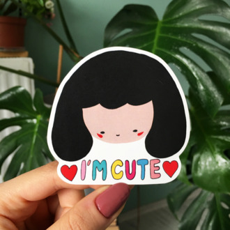 I'm Cute Sticker