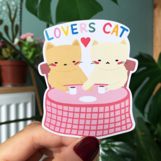 Lovers Cat Sticker