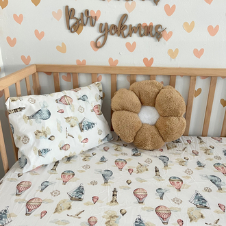%100 Pamuklu Kumaş Uçan Balon Bebek Nevresim Takımı 
