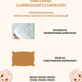 %100 Pamuklu Kumaş Minik Arabalı Bebek Lastikli Çarşaf Seti