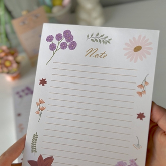 flowery notepad a5