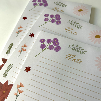 flowery notepad a5