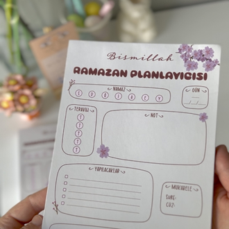Ramazan planlayıcısı notepad - sakura
