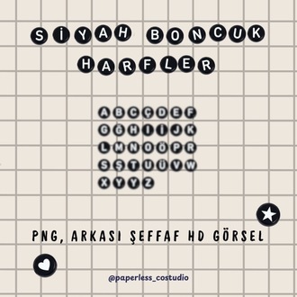 Siyah Boncuk Harfler