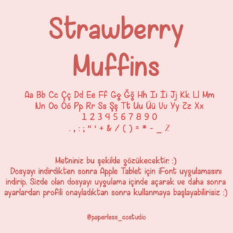 Strawberry Muffins Yazı Fontu