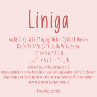 Liniga Yazı Fontu