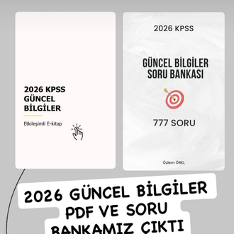 2026 Güncel bilgiler konu anlatım + soru bankası set