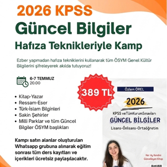 Temmuz Güncel Bilgiler Kampı