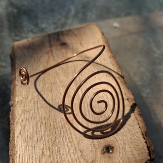 PH187 Bakır Spiral Kol Takısı (Kol Cuff)