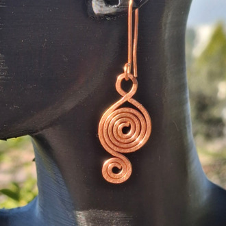 PH072 Bakır Spiral Sonsuzluk Küpe