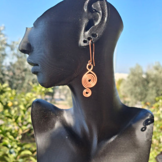 PH072 Bakır Spiral Sonsuzluk Küpe