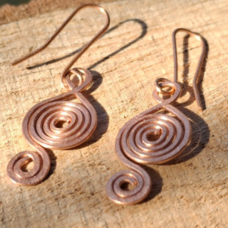 PH072 Bakır Spiral Sonsuzluk Küpe