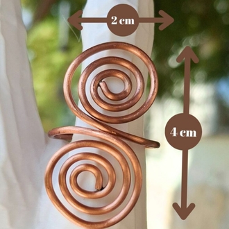 PH042 Bakır Spiral Yüzük Geniş Büyük