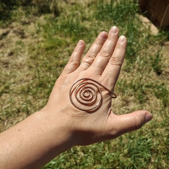 PH200 Bakır Spiral El Takısı