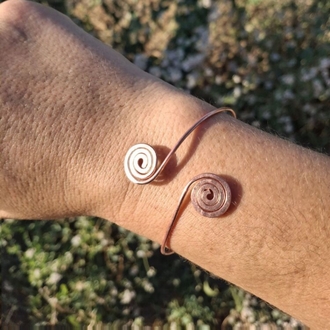 PH140 Bakır İkiz Spiral Bileklik