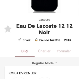 Lacoste L.12.12 Noir Intense Eau De Lacoste 100ml