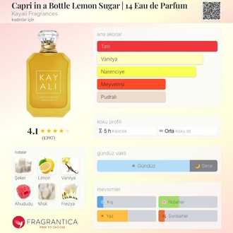 Kayali Capri İn A Bottle Lemon Sugar | 14 Edp Kadın Parfümü 100ml 
