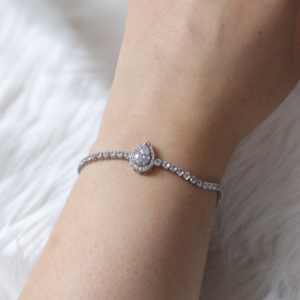 Silver Damla Zirkon Bileklik