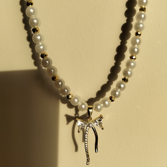 Pearl Bow Kolye