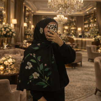 Bursa İpeği Flower Şal