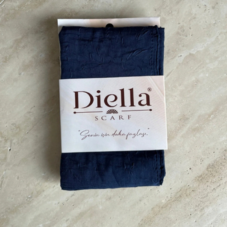Diella Bambu Kraş Düz Renk Lacivert Şal