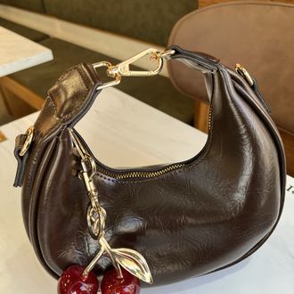 Cherry Brown Mini Çanta acı kahve