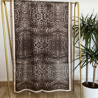 Diella Soft Pamuk Leopar Desenli Şal