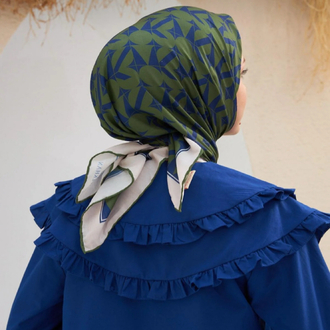 İpekhan Eva Desen Eşarp Yeşil 