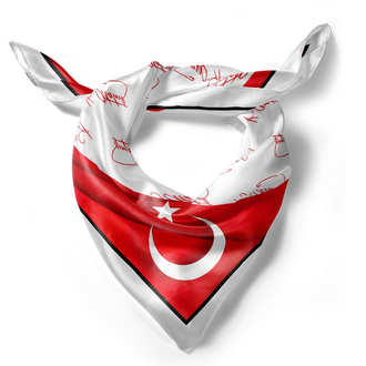 Türk Bayrağı /Atatürk İmzalı Fular