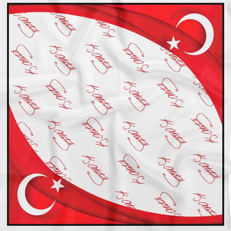 Türk Bayrağı /Atatürk İmzalı Fular