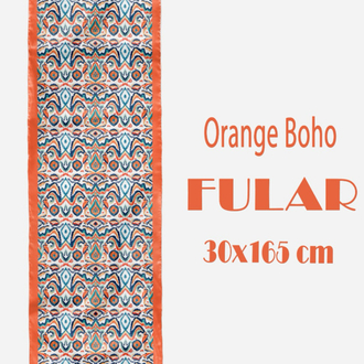 Orange Boho Fular