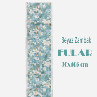 Beyaz Zambak Fular  