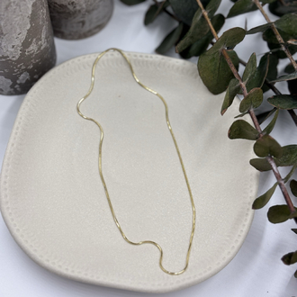 Minimal Yılan Zincir Kolye Gold