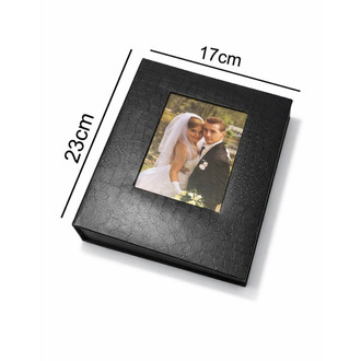 *2112* 200'lük 10x15cm Deri Pencereli Fotoğraf Albümü | QR EKLE