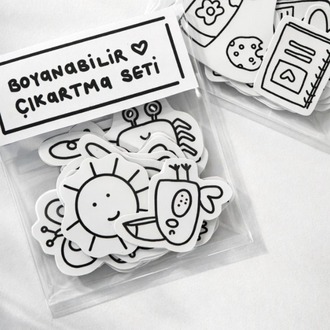 Hayvanlar - 15'li Boyanabilir Sticker Seti