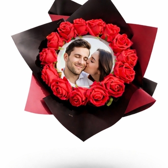 KİŞİSELLEŞTİRİLEBİLİNİR RESİM EKLENEN IŞIKLI BUKET
