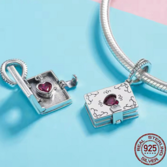 Kalpli Açılabilir Charm 925 Ayar Gümüş