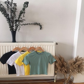 Yarım kollu croptop