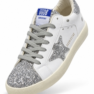 Golden Goose Super-Star Silver Glitter Sneaker

