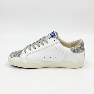 Golden Goose Super-Star Silver Glitter Sneaker


