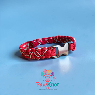 Kalp Desenli Paracord Boyun Tasması
