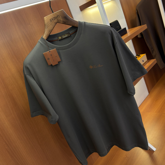 Loro Piana Merserize Kumaş Grimenaj T-shirt