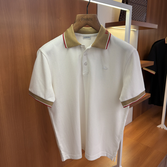 Burberry Beyaz Polo Yaka T-shirt