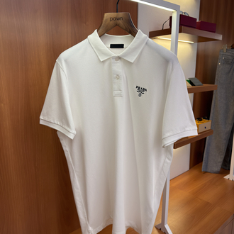 Prada Logo İşlemeli Polo Yaka T-Shirt