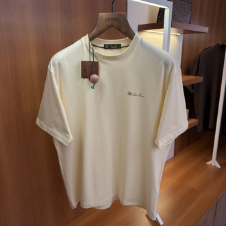 Loro Piana Merserize Kumaş Krem T-shirt