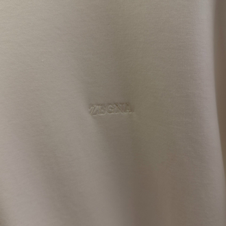 Zegna Beyaz Logo İşlemeli T-shirt