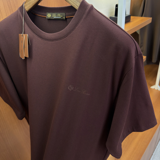 Loro Piana Merserize Kumaş Bordo T-shirt