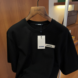 Jacquemus Siyah Klasik Logo İşlemeli T-shirt