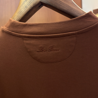 Loro Piana Pamuklu Ense Logo İşlemeli T-shirt