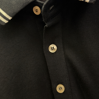 Valentino Siyah Logo İşlemeli Polo Yaka T-shirt